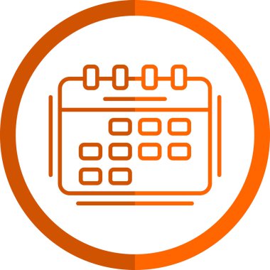 Takvim simgesi, vektör illüstrasyonu basit tasarım