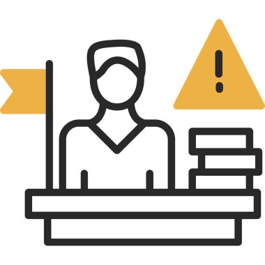 Uyarı. Web simgesi basit illüstrasyon