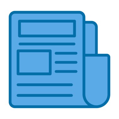 haber simgesi, gazete sembolü, vektör illüstrasyonu