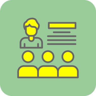 Seyirciler. Web simgesi basit illüstrasyon