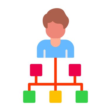 Yönetimin düz simgesinin vektör illüstrasyonu 