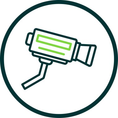 CCTV kamerası. Web simgesi basit illüstrasyon