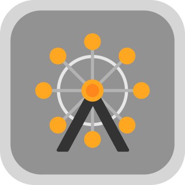 Dönme dolap ağ simgesi, vektör illüstrasyonu 