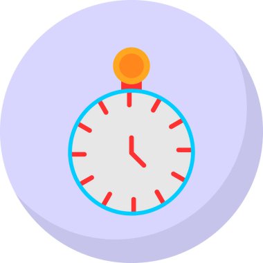 Saat simgesi, vektör illüstrasyonu basit tasarım