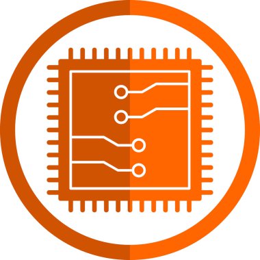 çip simgesi, vektör illüstrasyonu basit tasarım