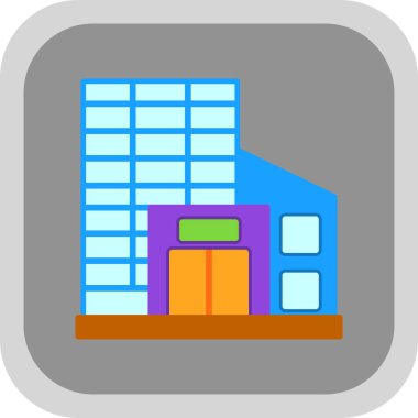 Basit Alışveriş Merkezi simgesi, vektör illüstrasyonu