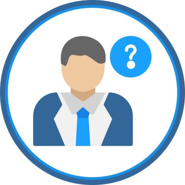 İş adamı. Web simgesi basit illüstrasyon