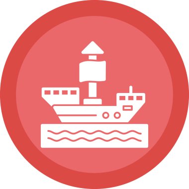 Gemi simgesi vektör illüstrasyonu