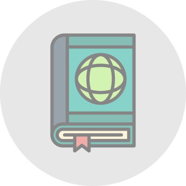 Basit Pasaport simgesi vektör illüstrasyonu