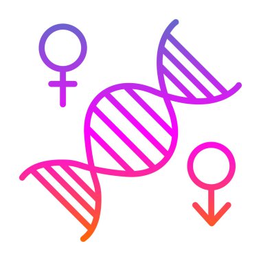 Kromozom web simgesi, vektör illüstrasyonu 