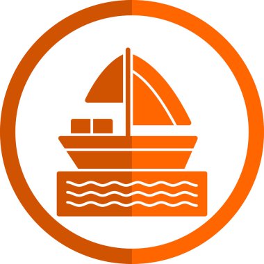 tekne ikonu vektör illüstrasyonu 