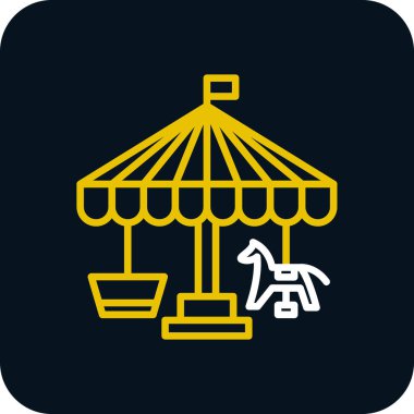 Lunapark atlıkarıncası, web basit illüstrasyon