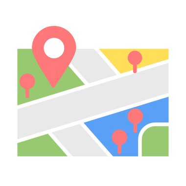 harita pin konumu simgesi düz biçimli