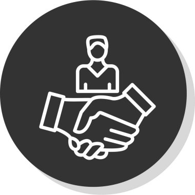 El sıkışma simgesi vektör illüstrasyonu