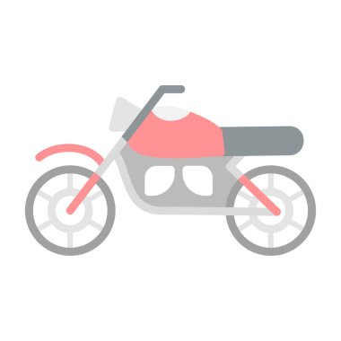motosiklet simgesi, vektör illüstrasyonu basit tasarım