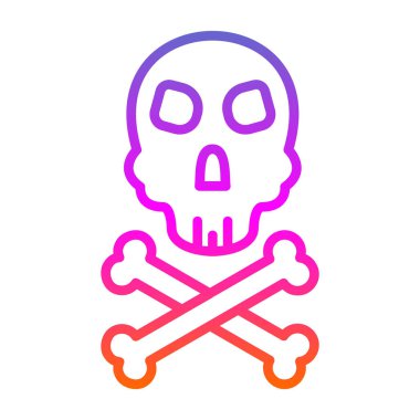 Kafatası. Web simgesi basit illüstrasyon