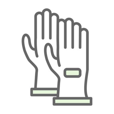 Oyuncu eldivenleri ikon vektör illüstrasyonu