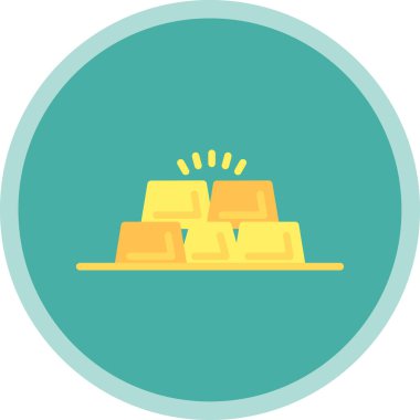 altın çubuk simgesi, vektör illüstrasyonu basit tasarım