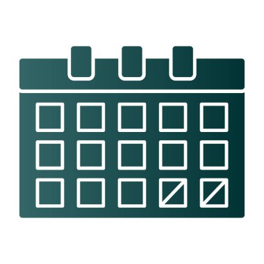 Takvim simgesi, vektör illüstrasyonu basit tasarım