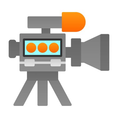 Video kamera. Web simgesi basit illüstrasyon