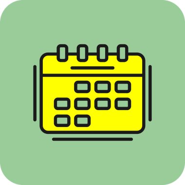 Takvim simgesi, vektör illüstrasyonu basit tasarım