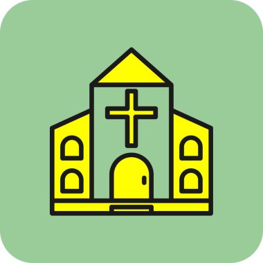 church icon, vector illustration simple design