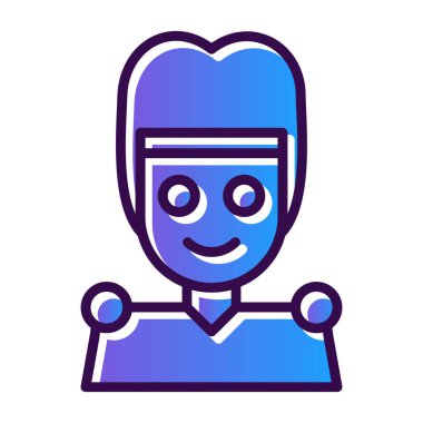 Tıbbi maske simgesi olan bir adamın vektör çizimi