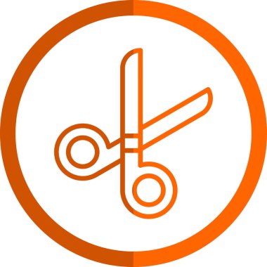 Makas simgesi, vektör illüstrasyonu 