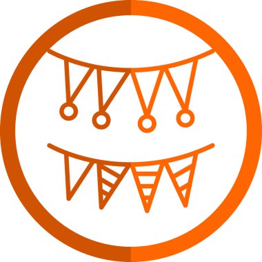 karnaval çelenkleri simgesi, vektör illüstrasyonu