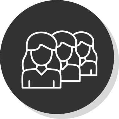 İnsanların vektör illüstrasyonu, insanların sembolü, topluluk grubu