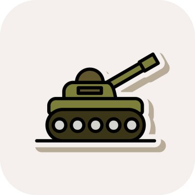 Tank simgesi, vektör illüstrasyonu basit tasarım