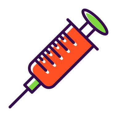 Şırınga. Web simgesi basit illüstrasyon                