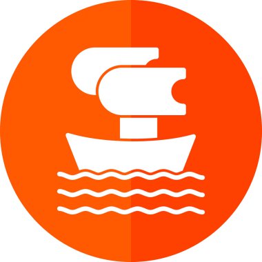 Gemi. Web simgesi basit illüstrasyon