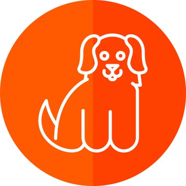 köpek simgesi, vektör illüstrasyonu basit tasarım