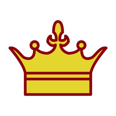 Crown simge vektörü beyaz arkaplanda izole edildi