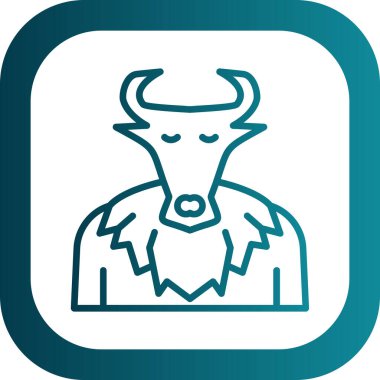 Uzun kuyruklu bir ineğin vektör çizimi