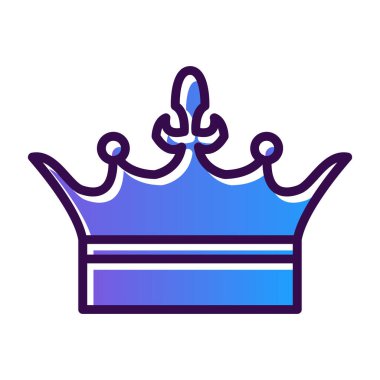 Crown simge vektörü beyaz arkaplanda izole edildi
