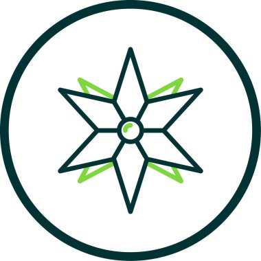 güzel çiçek çizgisi vektör simgesi