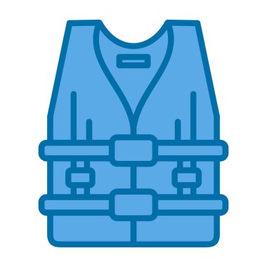 Yelek giysi simgesinin vektör illüstrasyonu 