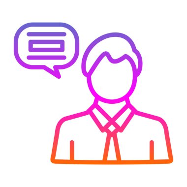 İş adamı simgesi vektör illüstrasyonu