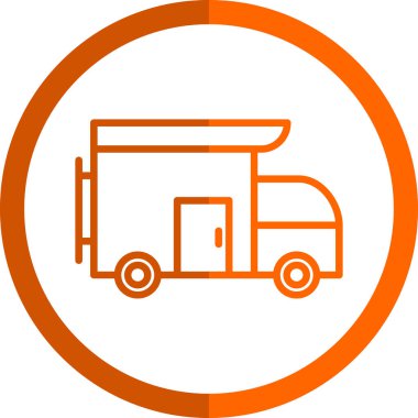 Camper van simge vektör çizim