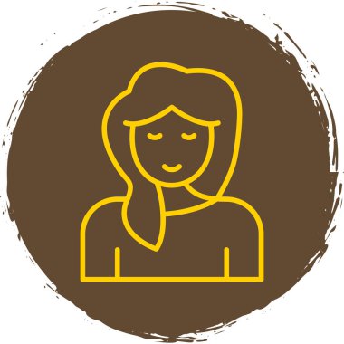 kız simgesi, vektör illüstrasyonu 