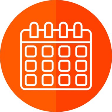 Takvim simgesi, vektör illüstrasyonu basit tasarım