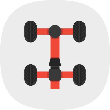 Araba simgesi, basit vektör çizim