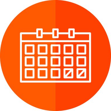 Takvim simgesi, vektör illüstrasyonu basit tasarım