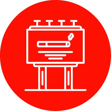 reklam panosu simgesi, vektör illüstrasyonu basit tasarım