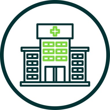 Hastane web simgesi basit illüstrasyon 