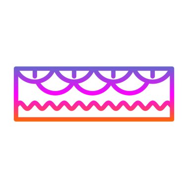 Beyaz arkaplanda çelenk simgesinin vektör illüstrasyonu