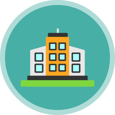 bina simgesi, basit vektör illüstrasyonu