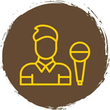 Kahve simgesi olan insanın vektör çizimi